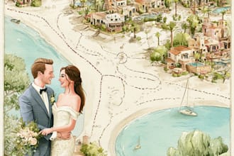 create a map illustration for your wedding