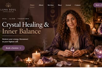 design squarespace crystal healing energy wellness website tarot astrology