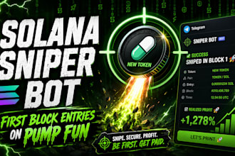 develop a langchain solana sniper bot and pump fun trading bot with jito bundles