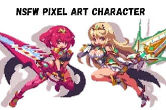 create nsfw pixel art animation and 2d sprite sheets for your game art