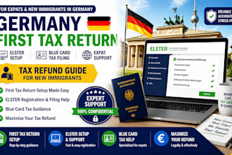 do germany expat first tax return elster setup blue card tax filing