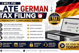 fix late german tax filing and finanzamt compliance issues for expats