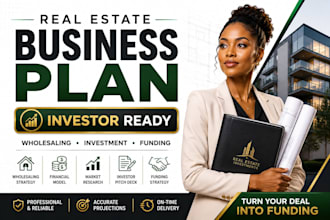 real estate wholesaling investment business plan financial model investor deck
