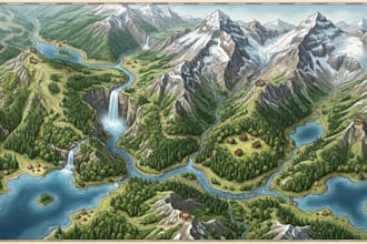 illustrate hiking trail maps and adventure tourism maps