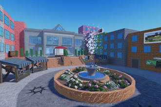 build a premium roblox lobby, cafe or custom map on roblox studio