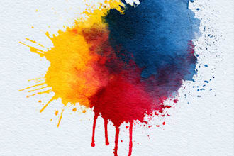 create a watercolor logo design