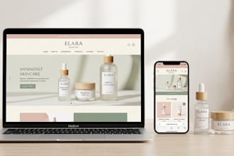 design a skincare website with before and after photosfor your beauty brand wix