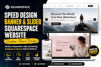 speed design slider squarespace website banner custom theme squarespace design