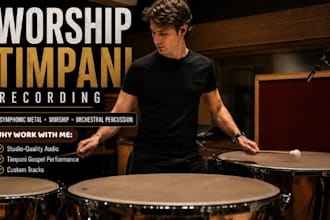 be your drummer recording live timpani track symphonic metal worship percussion