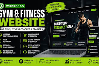 design a wordpress gym website for gyms and fitness coaches