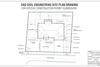 create site plan,plot plan, landscape layout and permit drawing for construction