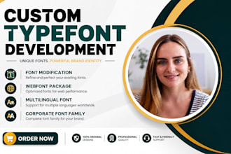 create custom font design corporate multilingual font family in otf ttf woff svg