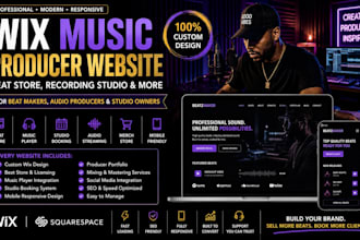 create wix website for beat maker audio producer music studio engineer