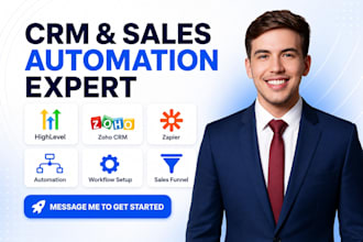gohighlevel CRM zoho automation zapier integration workflow setup sales funnel