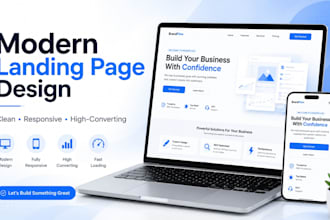design and build a modern high converting landing page