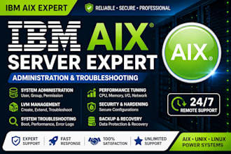 fix IBM aix server issues, provide unix administration