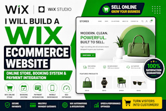 build wix ecommerce website with online store and booking system