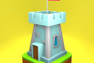 do low poly 3d game props and assets in blender