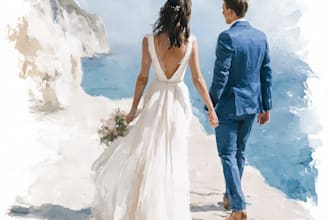 create a custom wedding map watercolor style