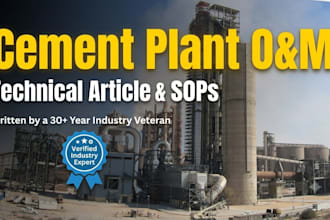 write technical articles on cement plant o and m