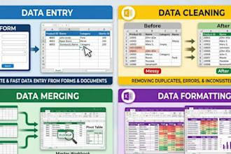 clean, merge, split, and format excel data