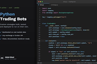 program and deploy python trading bots for your strategies
