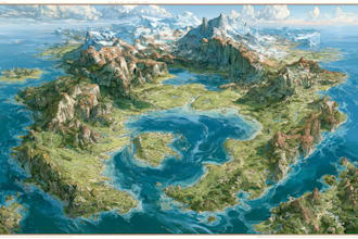 draw a custom map for fantasy, scifi, book or boardgame