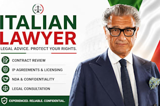 be your italian lawyer for nda IP agreements licensing and contracts IP lawyer