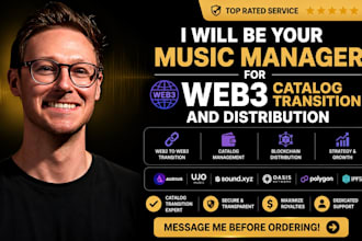 be your music manager for web3 catalog transition and distribution
