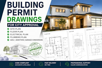 draw site plan plot plan and permit plans for residential projects