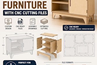 design flat pack furniture with cnc cutting files