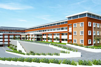design realistic 3d school, college, university, campus and educational building