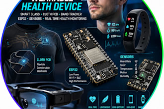 design wearable health devices, esp32 smart bands and sensor pcb