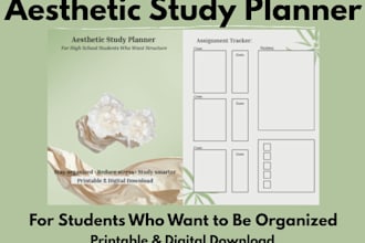 design a custom digital planner or organizer for you