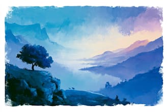 paint landscapes in watercolor