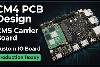 design pcb for raspberry pi compute module cm4 cm5 io board, carrier 3d  board