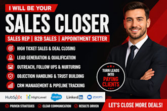 highticket sales closer b2b sales rep appointment setter cold calling telemarket