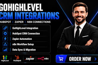 integrate your gohighlevel with hubspot, zapier, and n8n for CRM automation
