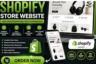 create shopify store or dropshipping store