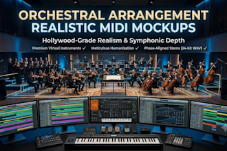 arrange orchestral music and program realistic midi mockups