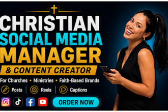 manage christian church social media and create faith based content