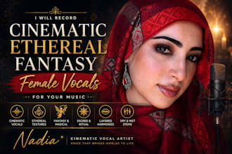 record cinematic ethereal fantasy female vocals for your music