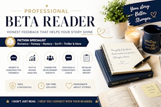 beta read your fiction manuscript with honest feedback
