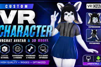 create a custom VR character, vrchat avatar and 3d model