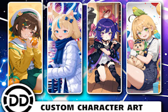 create anime, vtuber, oc and game character artwork
