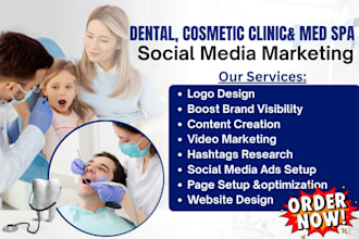 be your dental, cosmetic clinic, med spa, dentist social media marketing manager