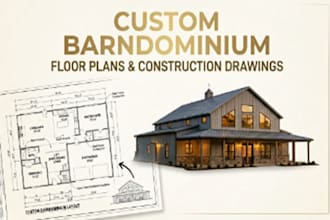 design custom barndominium floor plans and construction drawings
