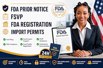 do fda prior notice, fsvp, fda registration, prior notice filing, import permits