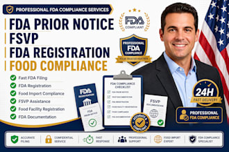 do fda prior notice, fsvp, fda registration and food compliance