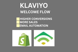 create a klaviyo welcome email flow for shopify